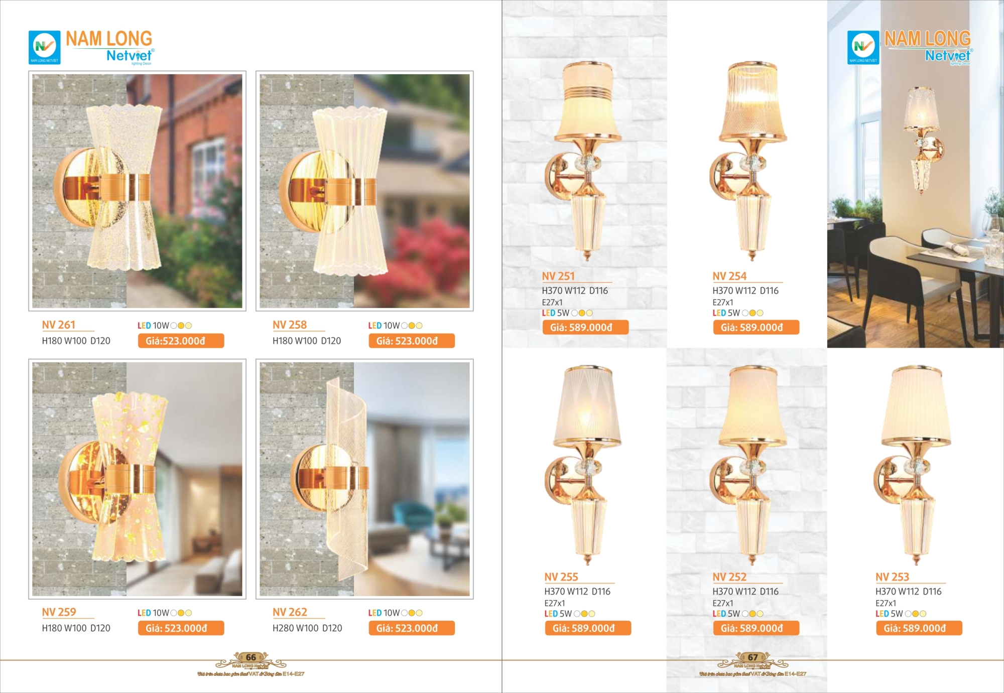 Bảng giá đèn trang trí Nam Long